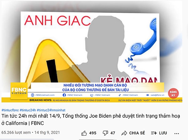 Mạo danh Cục Công Thương địa phương lừa đảo bán sách, tài liệu