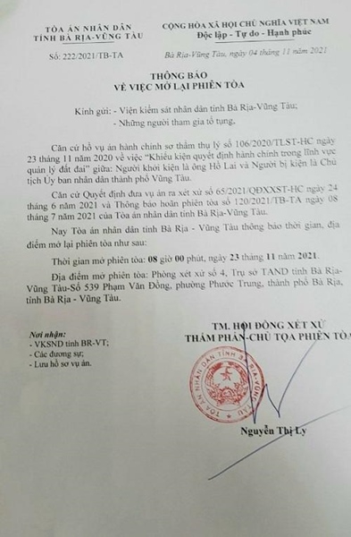 Quyết định của Chủ tịch UBND TP.Vũng Tàu ban hành có khách quan?